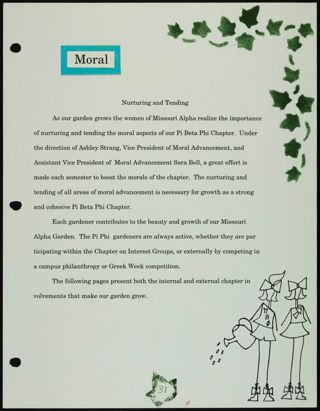 Missouri Alpha Chapter History Binder, Spring 1996, Page 32