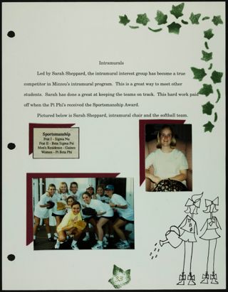 Missouri Alpha Chapter History Binder, Spring 1996, Page 34