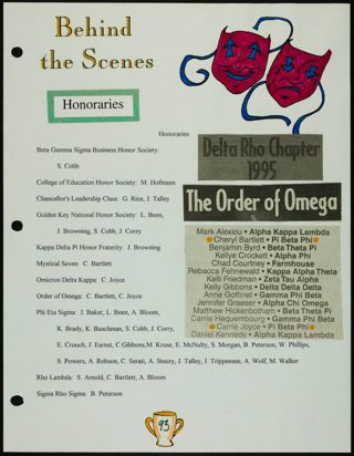 Missouri Alpha Chapter History Binder, Fall 1995, Page 91