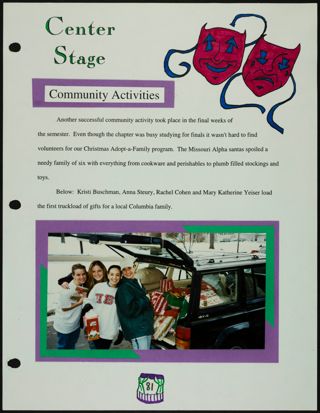 Missouri Alpha Chapter History Binder, Fall 1995, Page 79