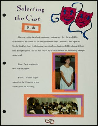 Missouri Alpha Chapter History Binder, Fall 1995, Page 35