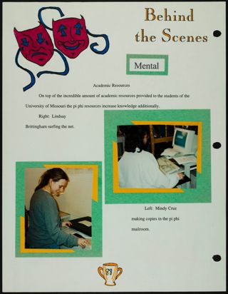 Missouri Alpha Chapter History Binder, Fall 1995, Page 86