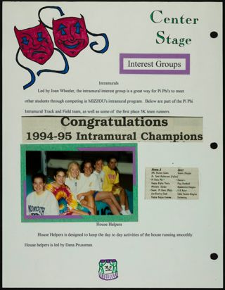 Missouri Alpha Chapter History Binder, Spring 1995, Page 35