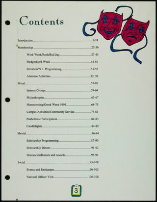 Missouri Alpha Chapter History Binder, Spring 1995, Page 2
