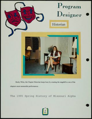 Missouri Alpha Chapter History Binder, Spring 1995, Page 7