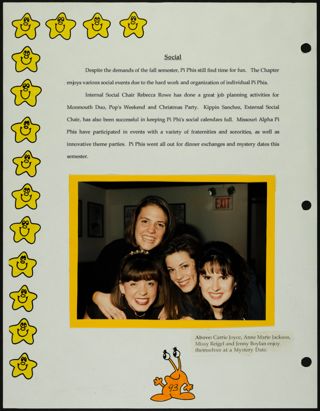 Missouri Alpha Chapter History Binder, Fall 1994, Page 94