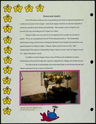 Missouri Alpha Chapter History Binder, Fall 1994, Page 92