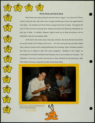 Missouri Alpha Chapter History Binder, Fall 1994, Page 26
