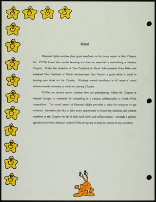 Missouri Alpha Chapter History Binder, Fall 1994, Page 60