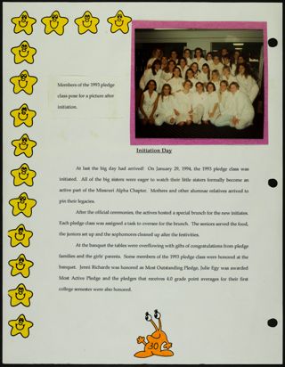 Missouri Alpha Chapter History Binder, Spring 1994, Page 32