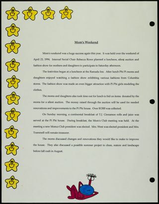 Missouri Alpha Chapter History Binder, Spring 1994, Page 122