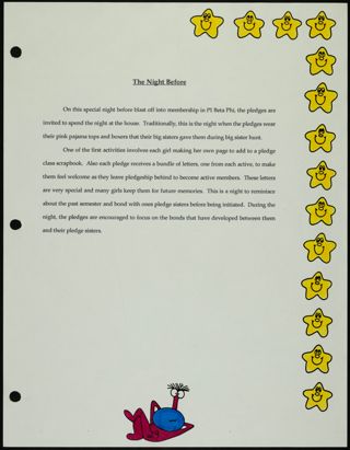 Missouri Alpha Chapter History Binder, Spring 1994, Page 31