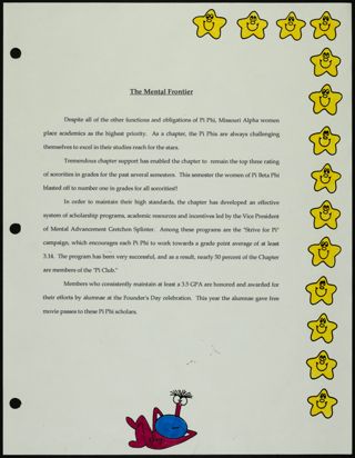 Missouri Alpha Chapter History Binder, Spring 1994, Page 97