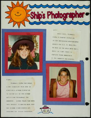 Missouri Alpha Chapter History Binder, Fall 1993, Page 2