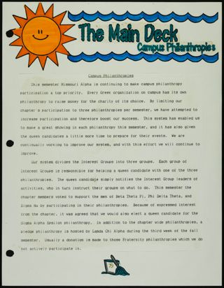 Missouri Alpha Chapter History Binder, Fall 1993, Page 79