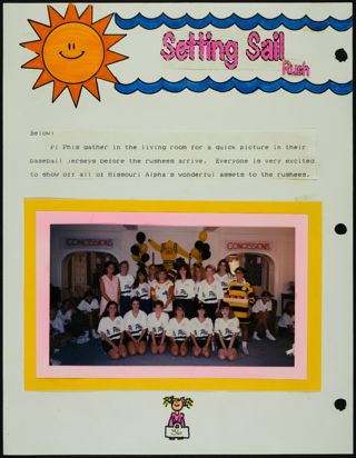 Missouri Alpha Chapter History Binder, Fall 1993, Page 36