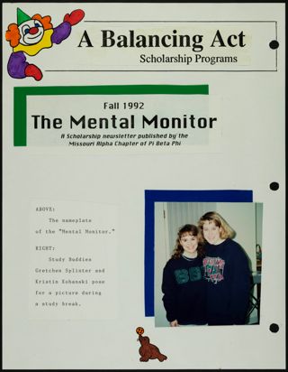 Missouri Alpha Chapter History Binder, Fall 1992, Page 116