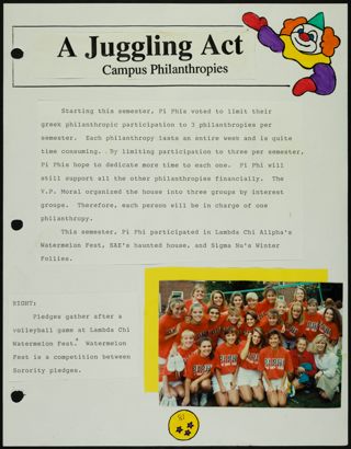 Missouri Alpha Chapter History Binder, Fall 1992, Page 81