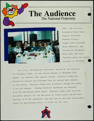 Missouri Alpha Chapter History Binder, Fall 1992, Page 20