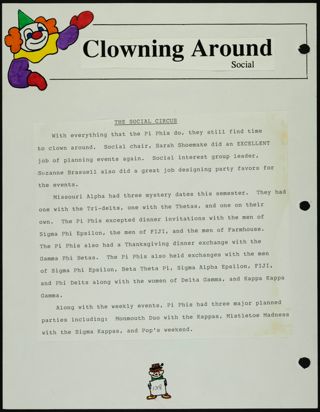 Missouri Alpha Chapter History Binder, Fall 1992, Page 126