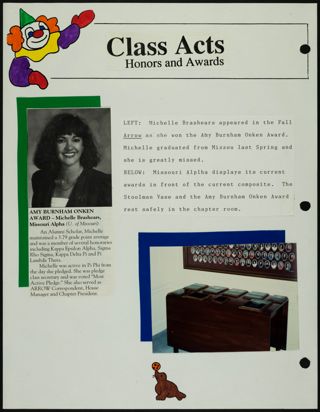 Missouri Alpha Chapter History Binder, Fall 1992, Page 124