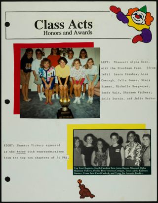 Missouri Alpha Chapter History Binder, Fall 1992, Page 123