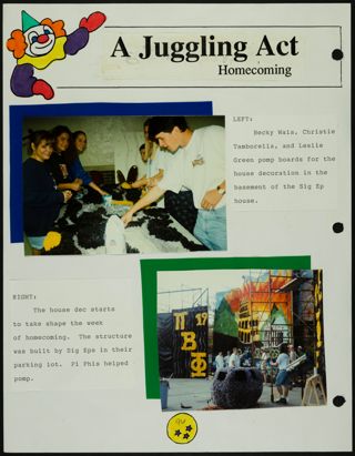 Missouri Alpha Chapter History Binder, Fall 1992, Page 96