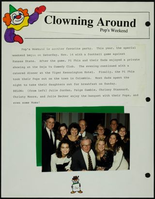 Missouri Alpha Chapter History Binder, Fall 1992, Page 134