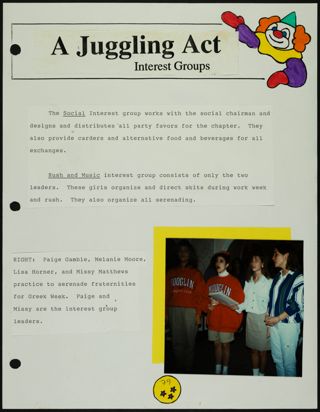 Missouri Alpha Chapter History Binder, Fall 1992, Page 79