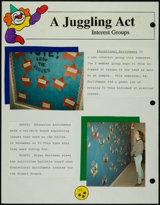 Missouri Alpha Chapter History Binder, Fall 1992, Page 74