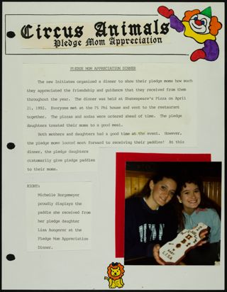 Missouri Alpha Chapter History Binder, Spring 1992, Page 35