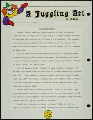 Missouri Alpha Chapter History Binder, Spring 1992, Page 64