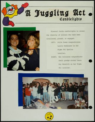 Missouri Alpha Chapter History Binder, Spring 1992, Page 104
