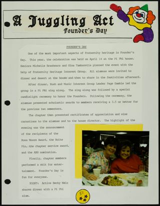 Missouri Alpha Chapter History Binder, Spring 1992, Page 51