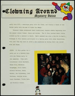 Missouri Alpha Chapter History Binder, Spring 1992, Page 127