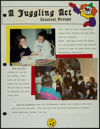 Missouri Alpha Chapter History Binder, Spring 1992, Page 49