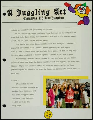 Missouri Alpha Chapter History Binder, Spring 1992, Page 77