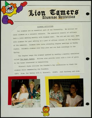 Missouri Alpha Chapter History Binder, Spring 1992, Page 40