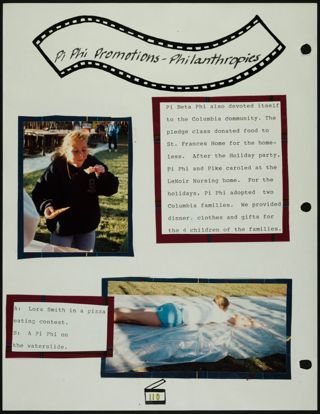 Missouri Alpha Chapter History Binder, Fall 1991, Page 109