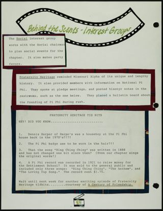 Missouri Alpha Chapter History Binder, Fall 1991, Page 80