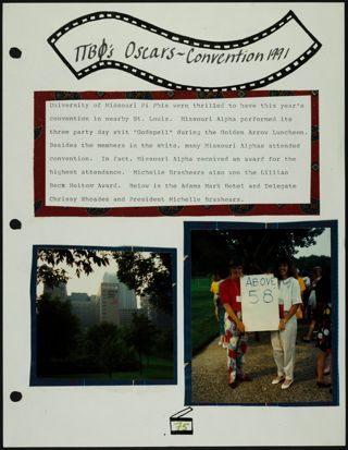 Missouri Alpha Chapter History Binder, Fall 1991, Page 72