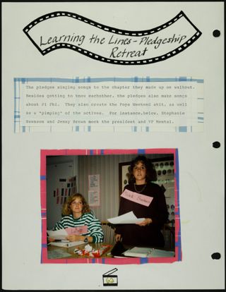 Missouri Alpha Chapter History Binder, Fall 1991, Page 61