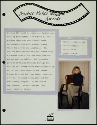 Missouri Alpha Chapter History Binder, Fall 1991, Page 112