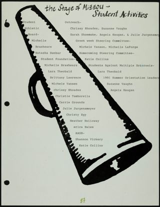Missouri Alpha Chapter History Binder, Fall 1991, Page 83