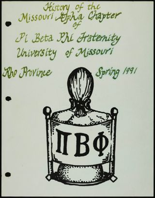 Missouri Alpha Chapter History Binder, 1991