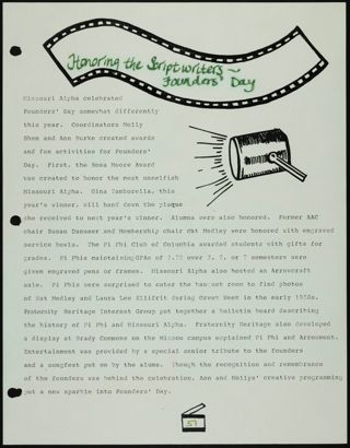 Missouri Alpha Chapter History Binder, 1991, Page 54