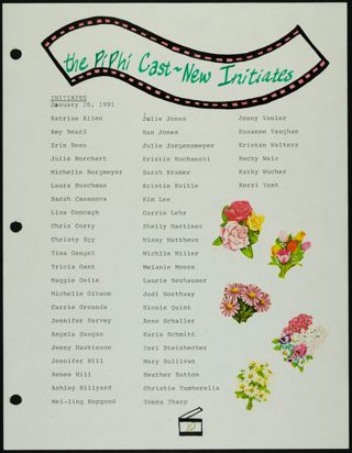 Missouri Alpha Chapter History Binder, 1991, Page 11