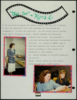 Missouri Alpha Chapter History Binder, 1991, Page 68