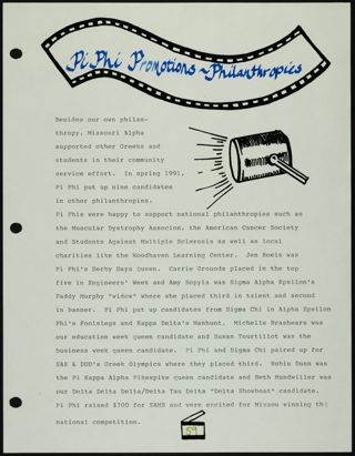Missouri Alpha Chapter History Binder, 1991, Page 62