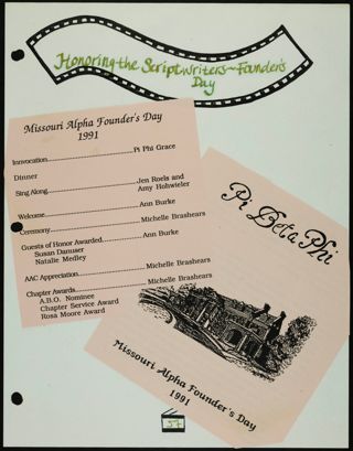 Missouri Alpha Chapter History Binder, 1991, Page 60